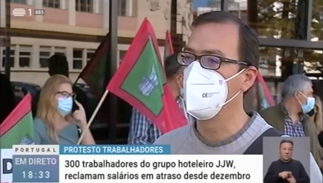 Albarve Protesto contra os salários em atraso dos trabalhadores do grupo hoteleiro JJW