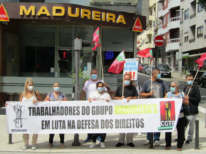 Sindicato de Hotelaria do Norte promoveu nova ação de luta nas empresas do Grupo Madureiras