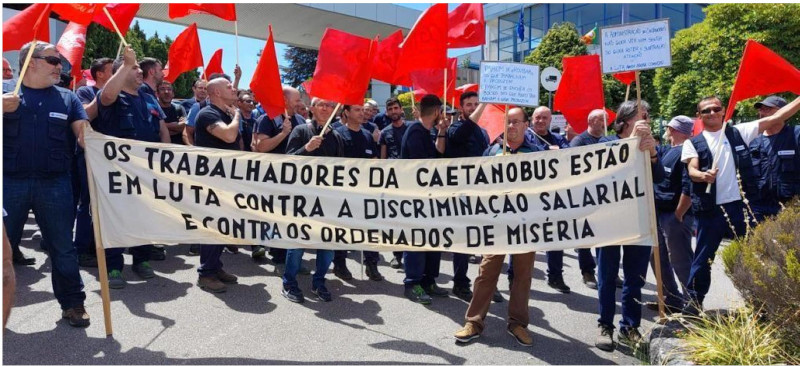 Trabalhadores da Caetano Bus voltam à luta