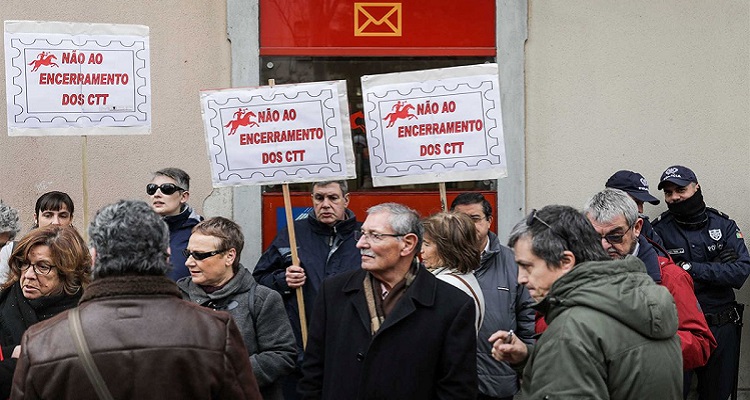 protesto contra os ctt